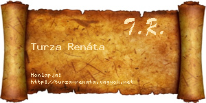 Turza Renáta névjegykártya